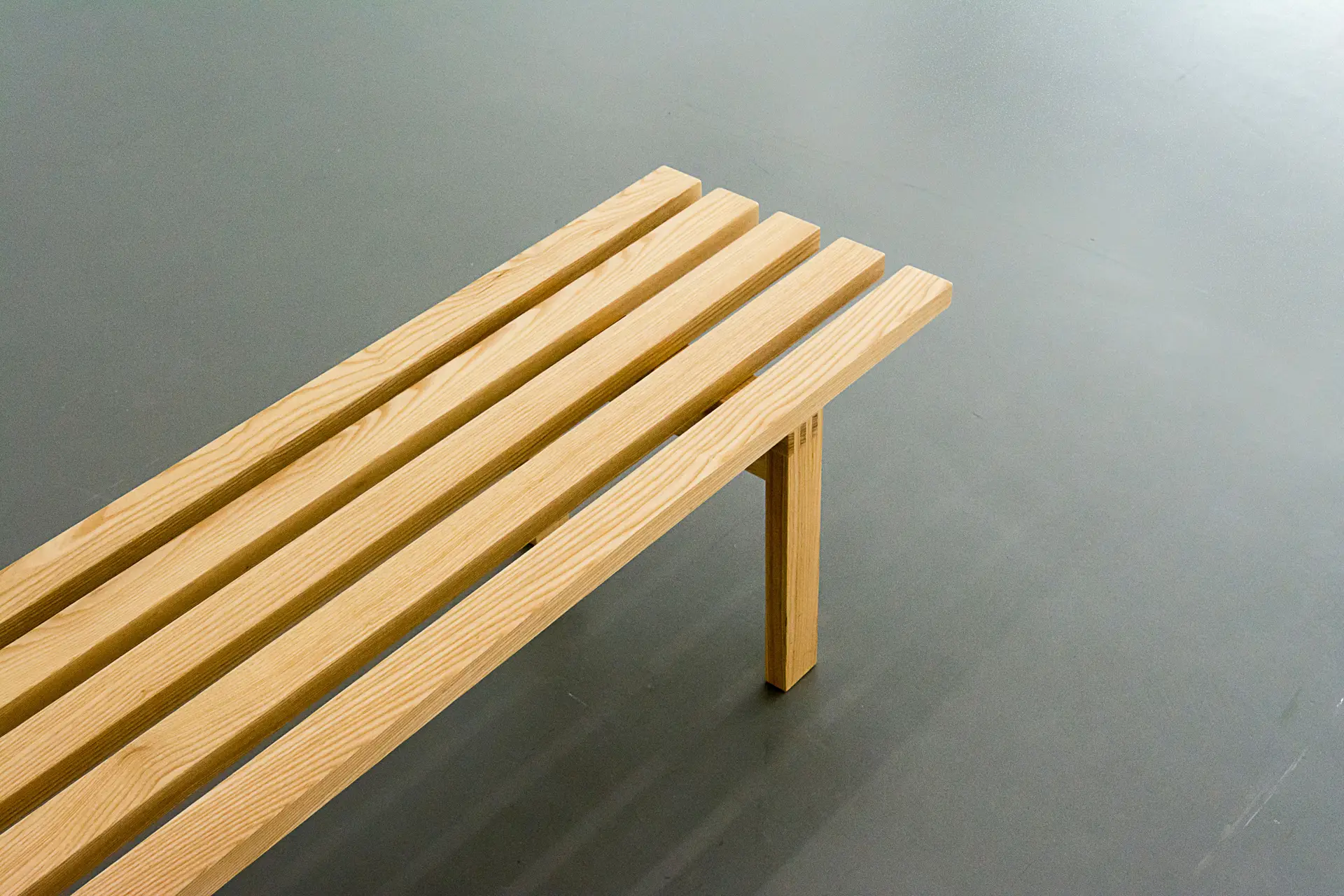 Simple wooden bench
